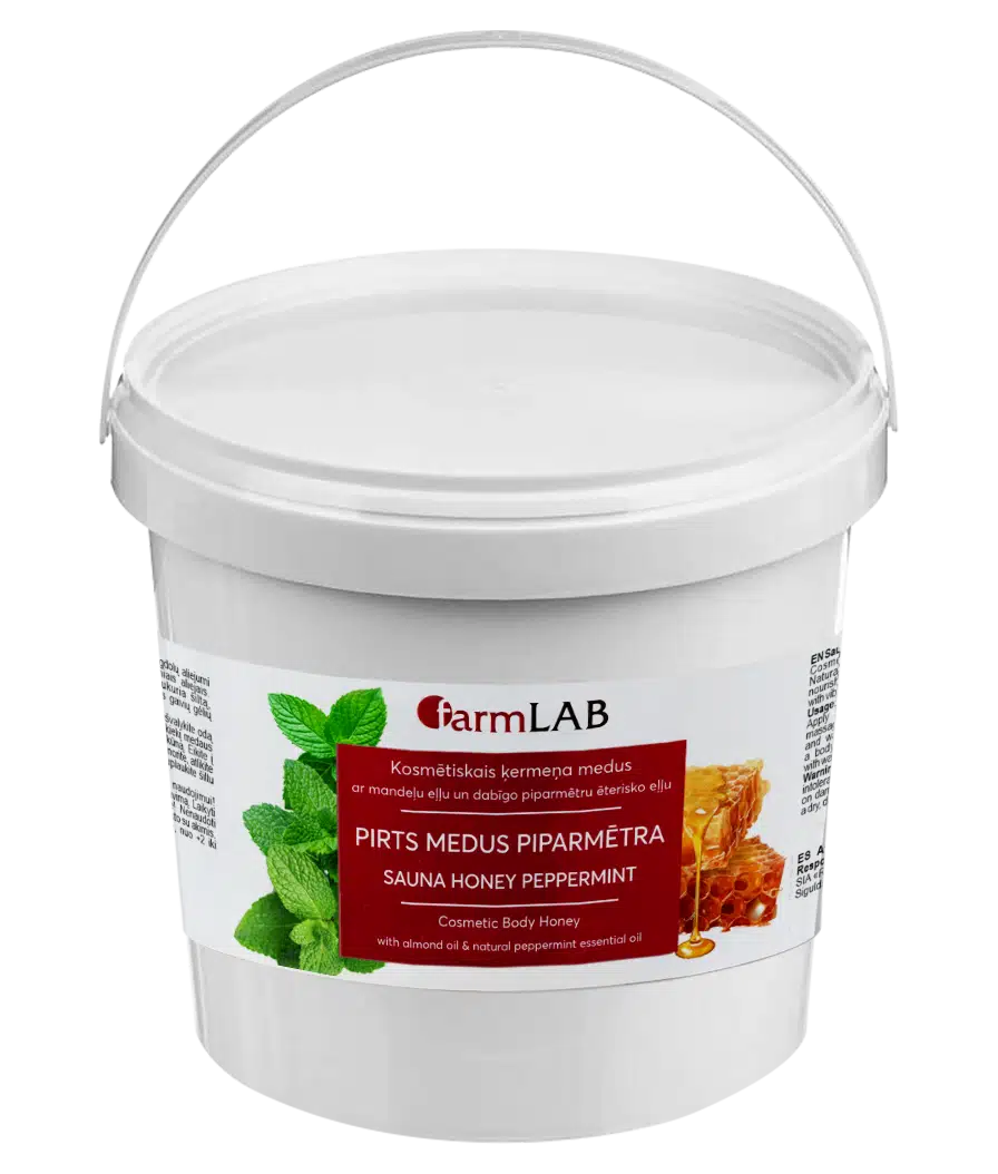 Mint sauna honey jar